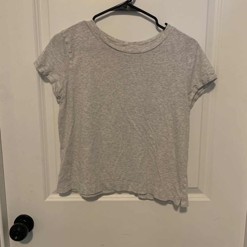 LOFT Light Gray Short Sleeve Tee